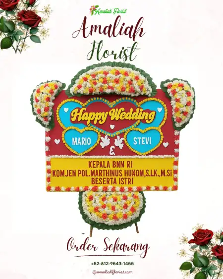 Papan Bunga Pernikahan Sungapan